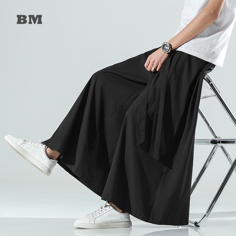 Men'S Kimono Accessories - Hakama Giapponese 2026, Kimono Harajuku, Pantaloni