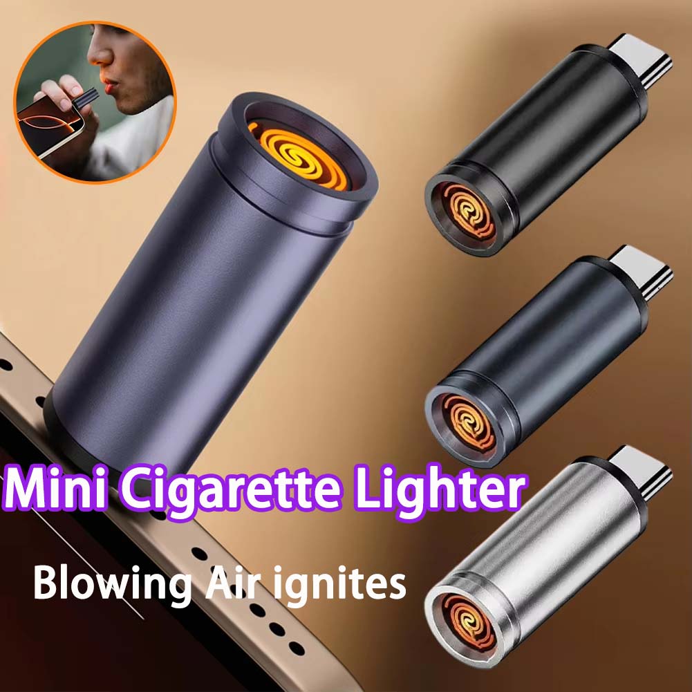 Lighter Windproof - Accendino USB-C Portatile per Cellulare, Mini