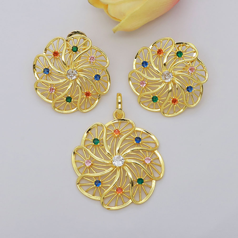 Men'S Accessories Jewelry Sale - Orecchini e Ciondolo Collana Placcati Oro