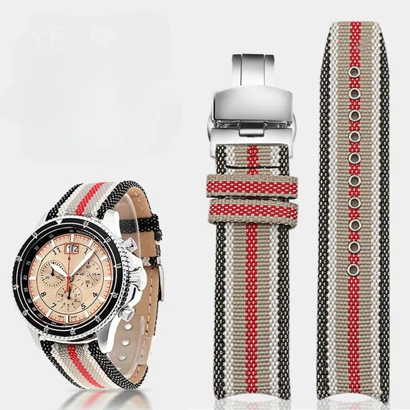 Men'S Accessories Burberry - Cinturini in Nylon intrecciato per interfaccia