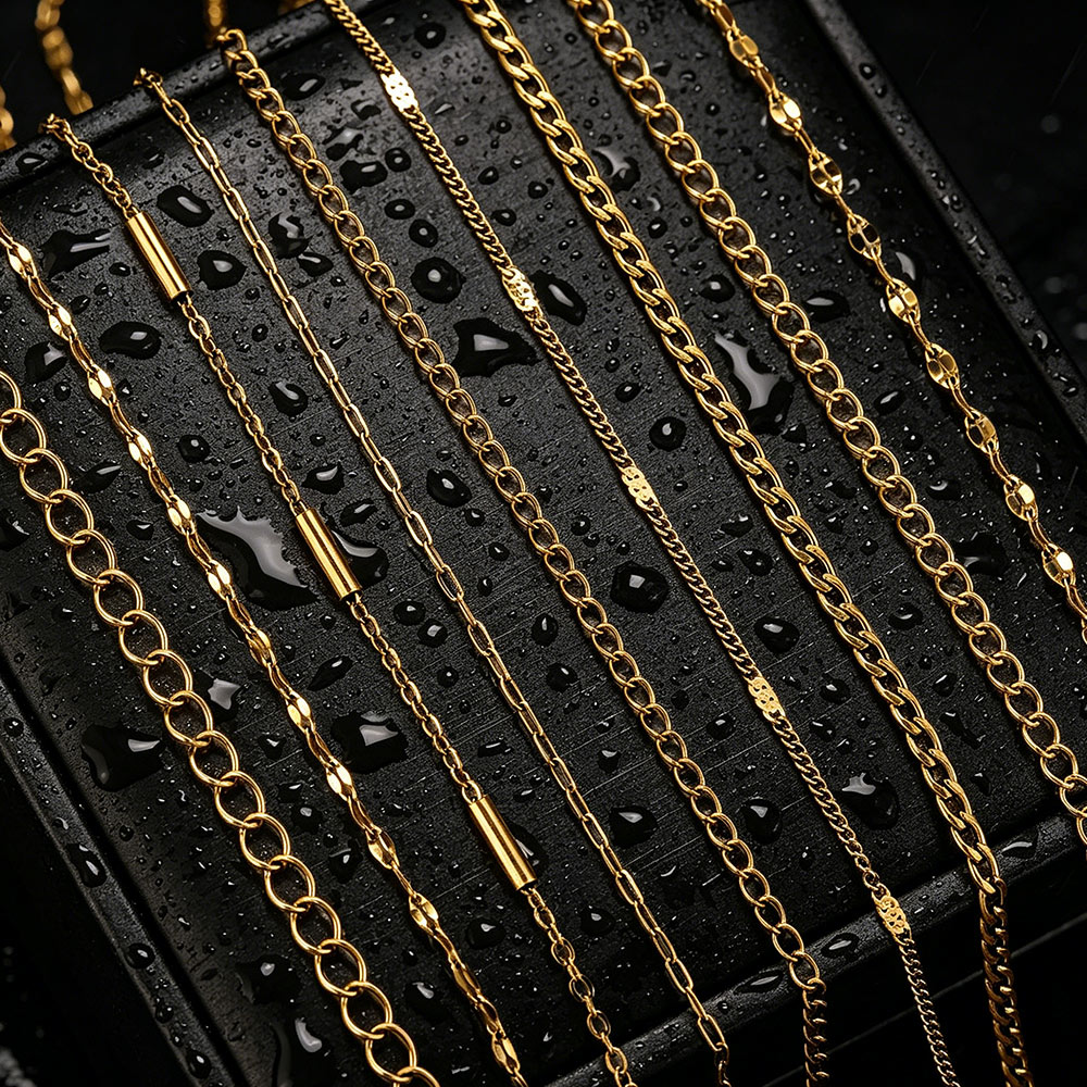Men'S Accessories Chain - Catene Lunghe a Croce in Acciaio