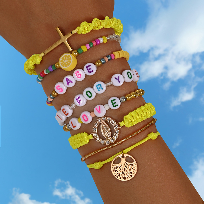 Men'S Accessories Jewelry Sale - Bracciale con ciondolo con lettera creativa