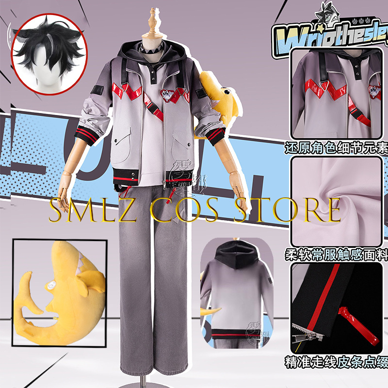 Men'S Accessories With Suits - Costume Cosplay 2026 Shark Wriothesley del