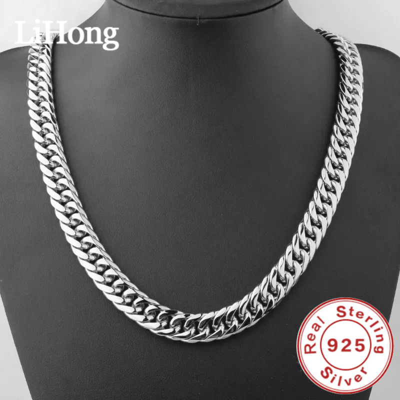 Men Accessories Singapore - Collana a catena cubana in argento