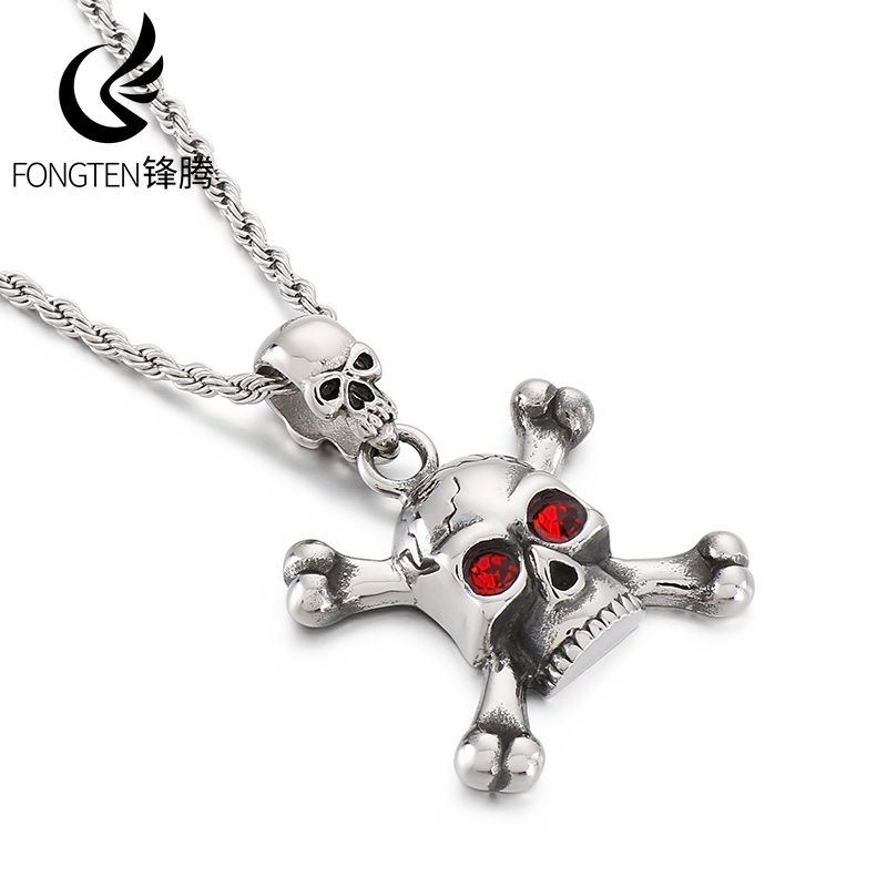 Fongten Collana con teschio da - Men Accessories Singapore recensione e prezzo