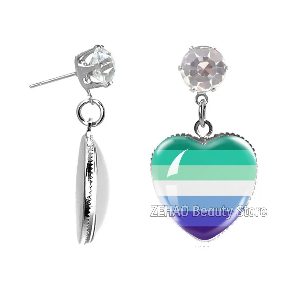 Orecchini a Cuore con Bandiera - Men'S Accessories Jewelry Sale recensione e prezzo